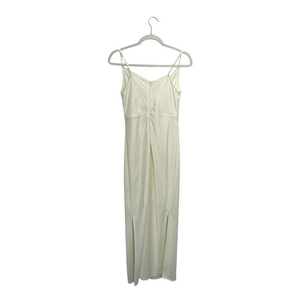 BHLDN Cali Satin Cowl-Neck MIDI Slip Dress in Ivory - Picture 5 of 8